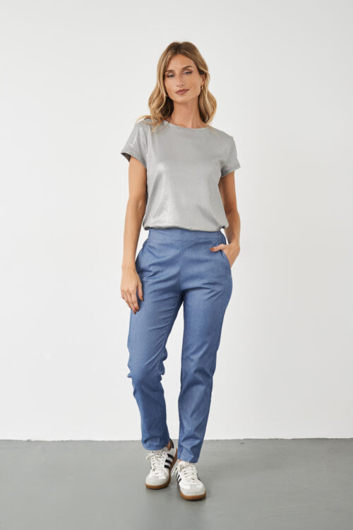 Remera Mango Metalizada