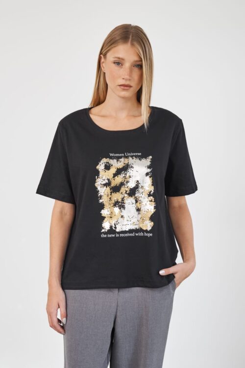Remera Women Metalizada