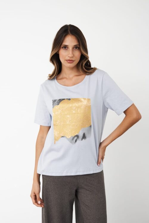 Remera Paz Metalizada