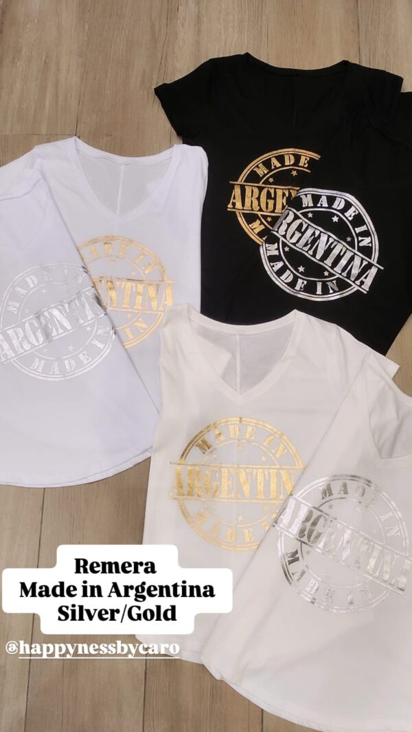 Remera Argentina Metalizado