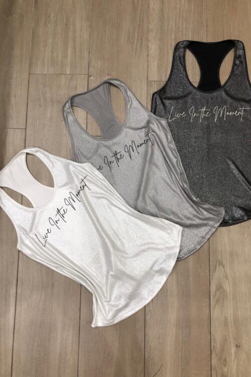 Musc Deportiva Estampada Metalizada