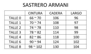 sastrero sport armani